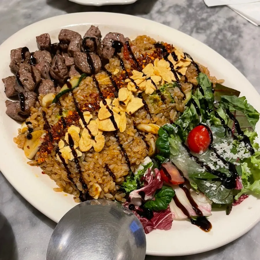 Close-up of bucheotsal cube steak