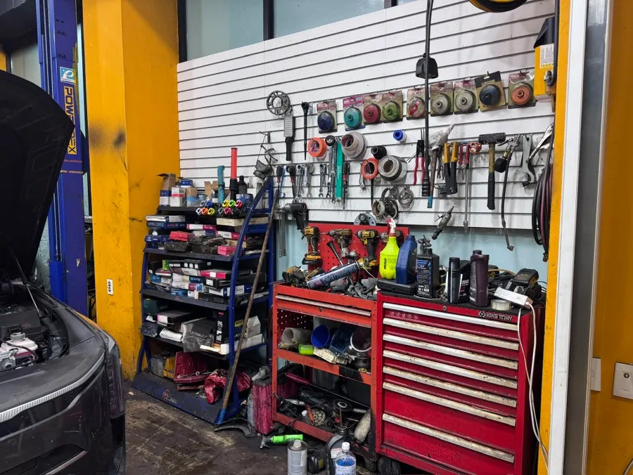 Interior of the Able Motorworks service space in Bundang