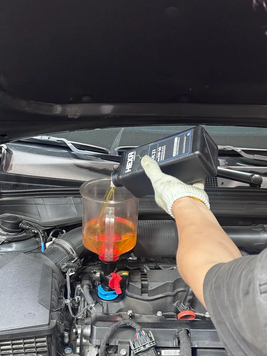 Filling the precise amount for the vehicle
