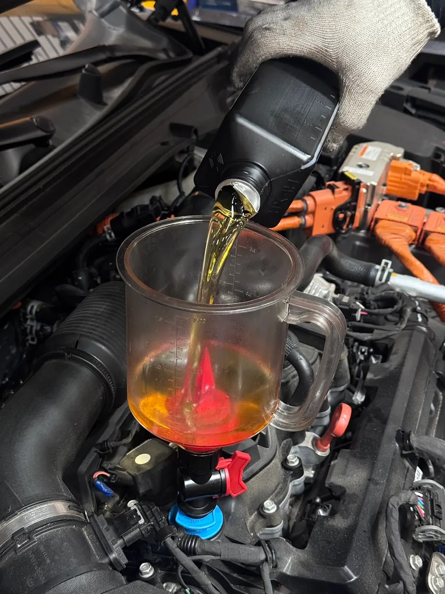 Checking the engine oil level