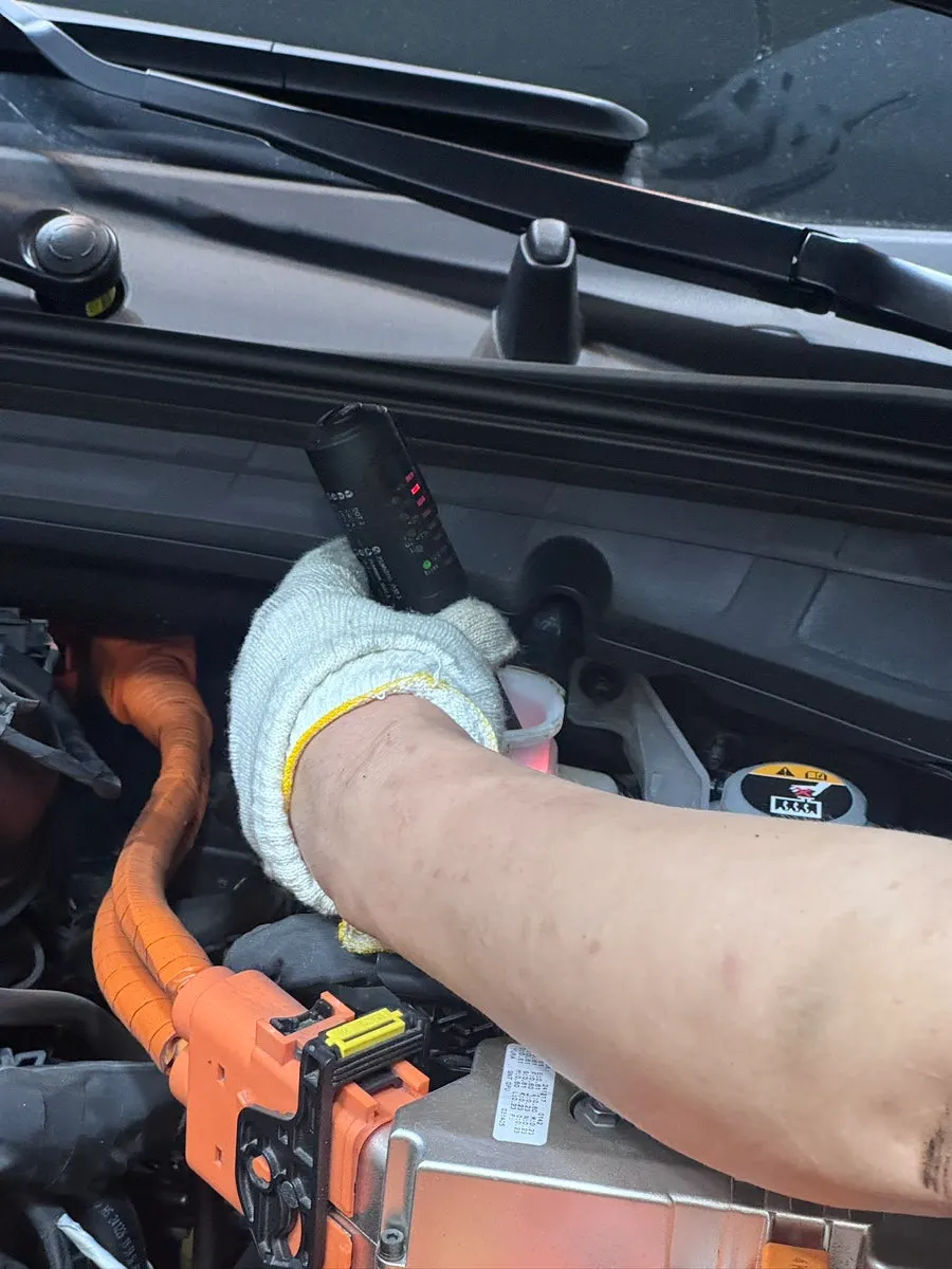 Checking tire pressure