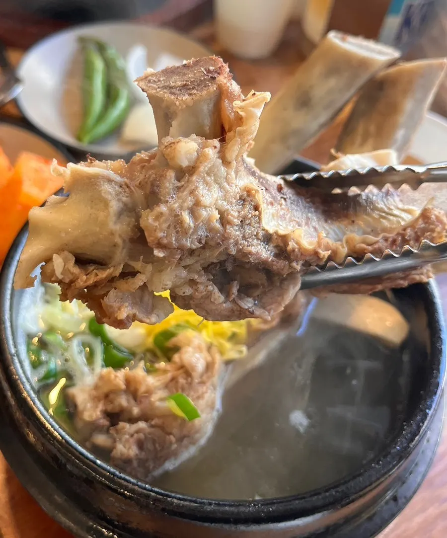 Rib meat dipped in the special sauce
