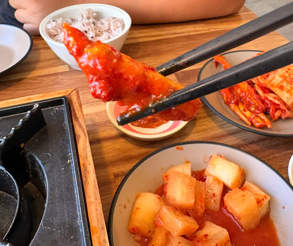 밥 무한리필이 가능한 셀프바 밥통