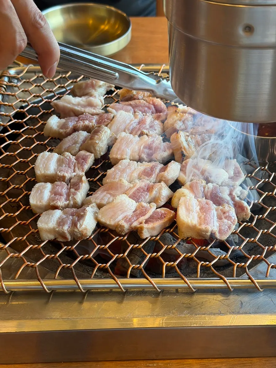 Black pork belly before grilling