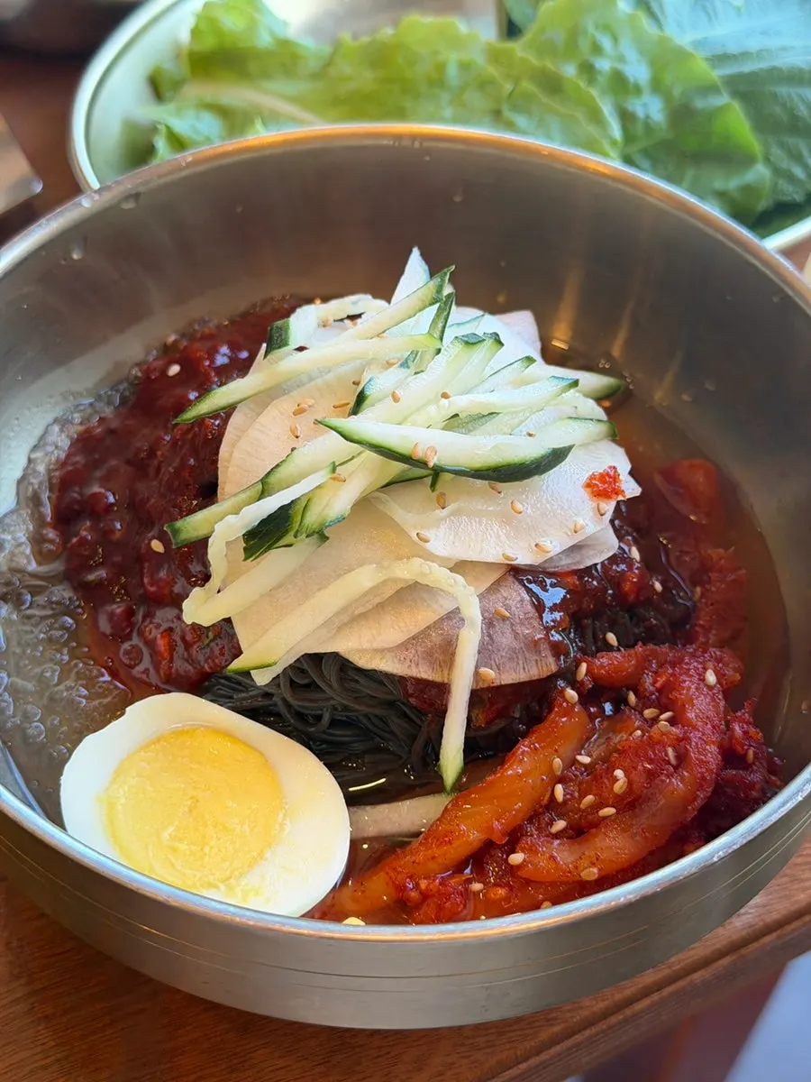 Doenjang jjigae loaded with large chunks of crab