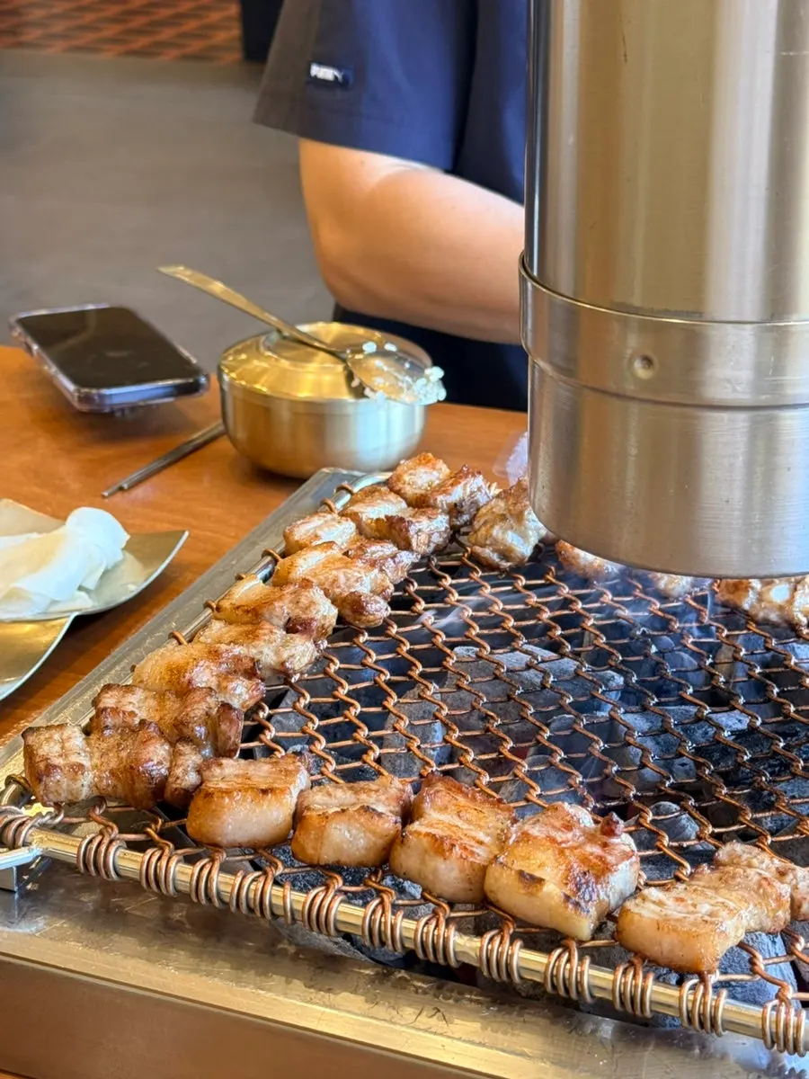 Black pork and kelp rice table setting