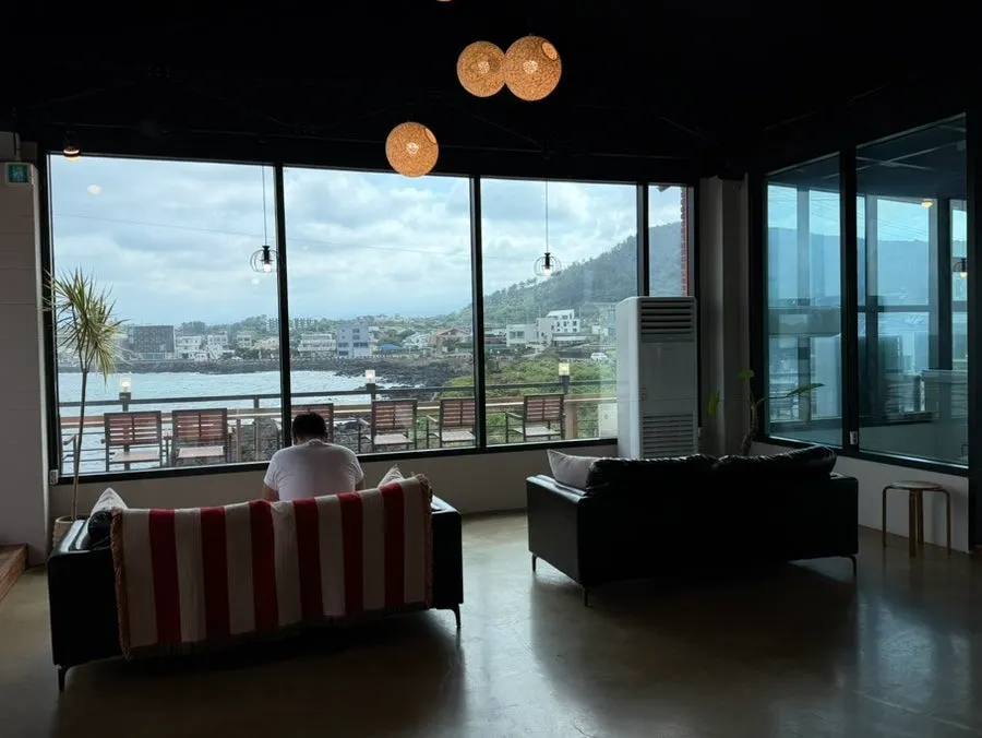 A quiet seat inside the café