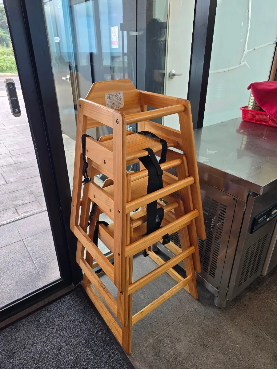 Baby chair provided at the restaurant