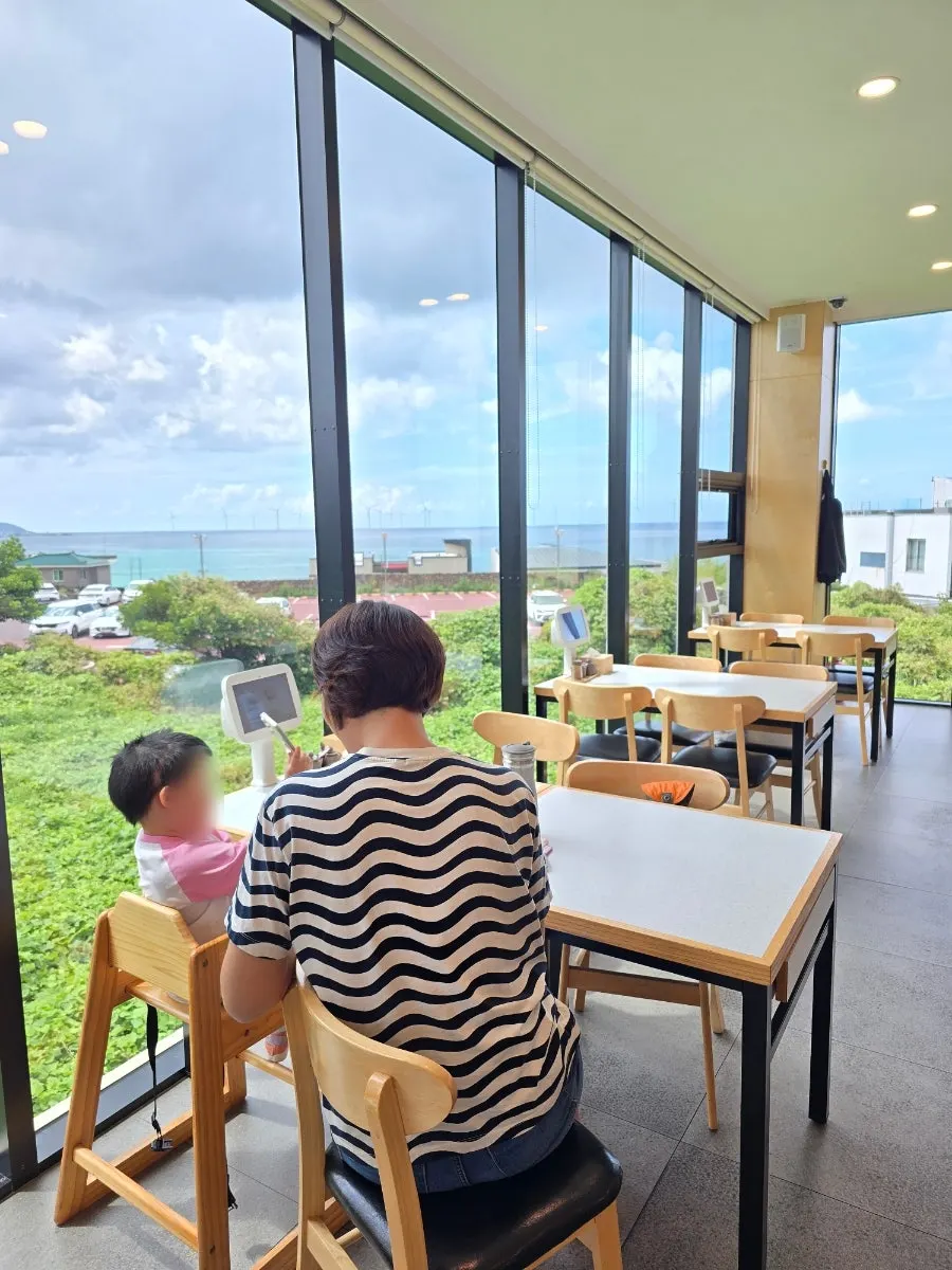Aewol ocean view seen through the window
