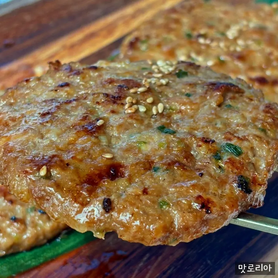 Pork tteokgalbi shared with a child