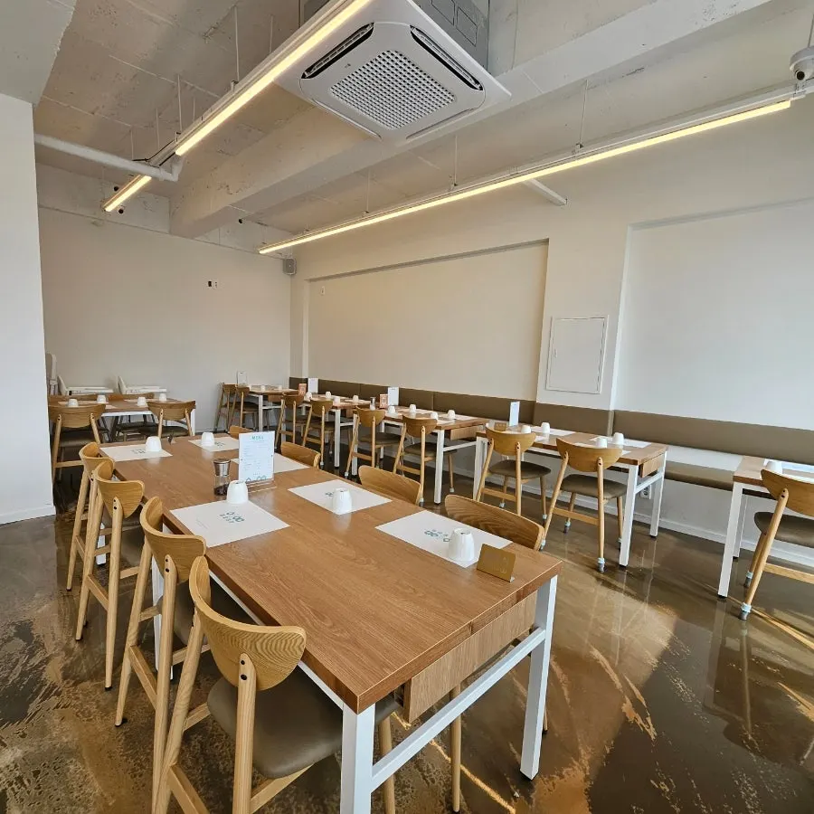 Neatly kept dining hall inside Aewol Eomma