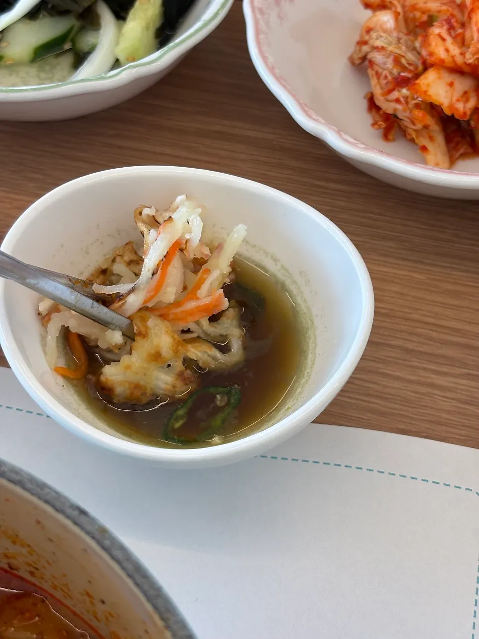 해장국 소스에 찍어 먹는 한치전
