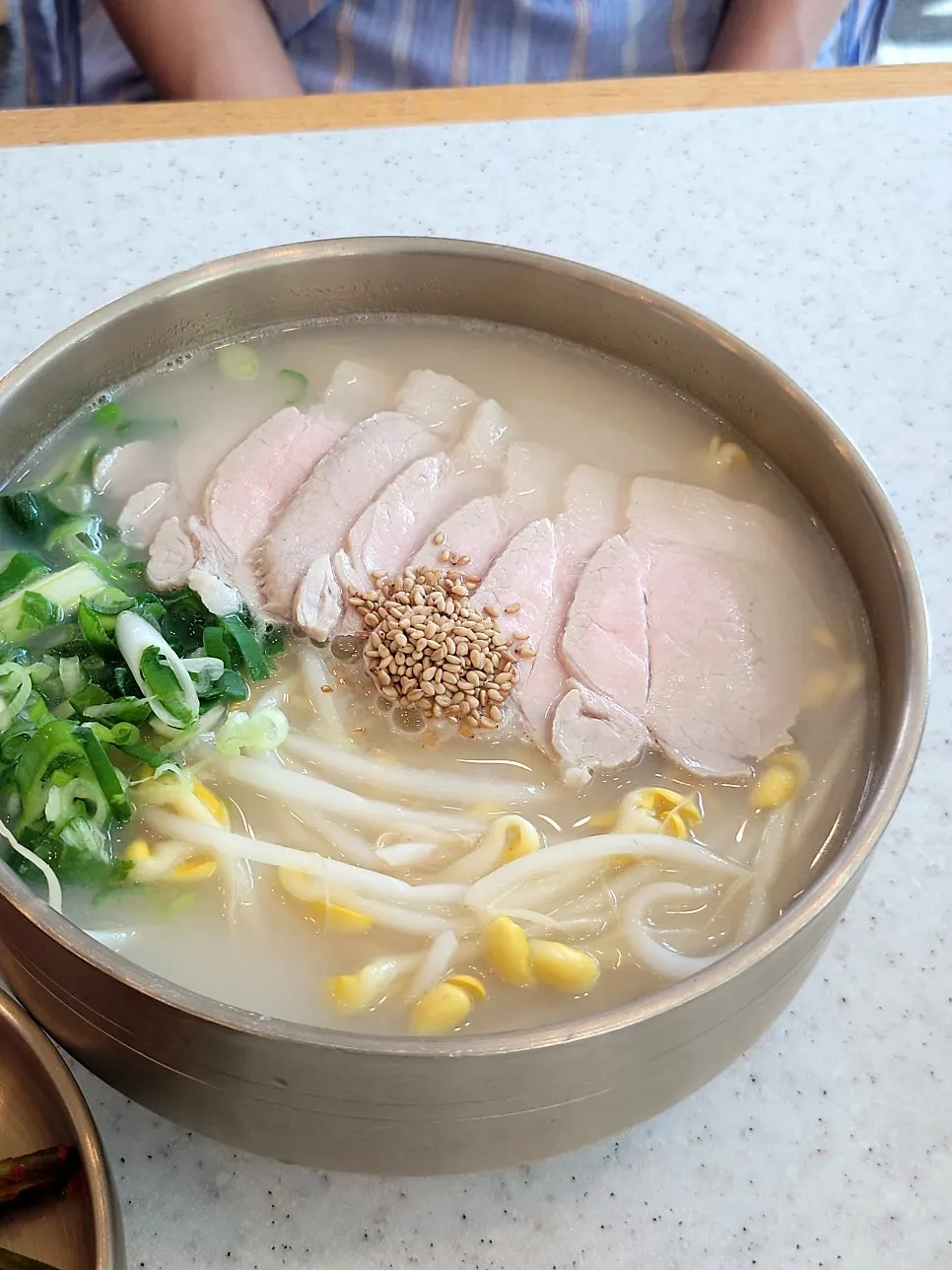 A generous bowl of bone broth pork noodles