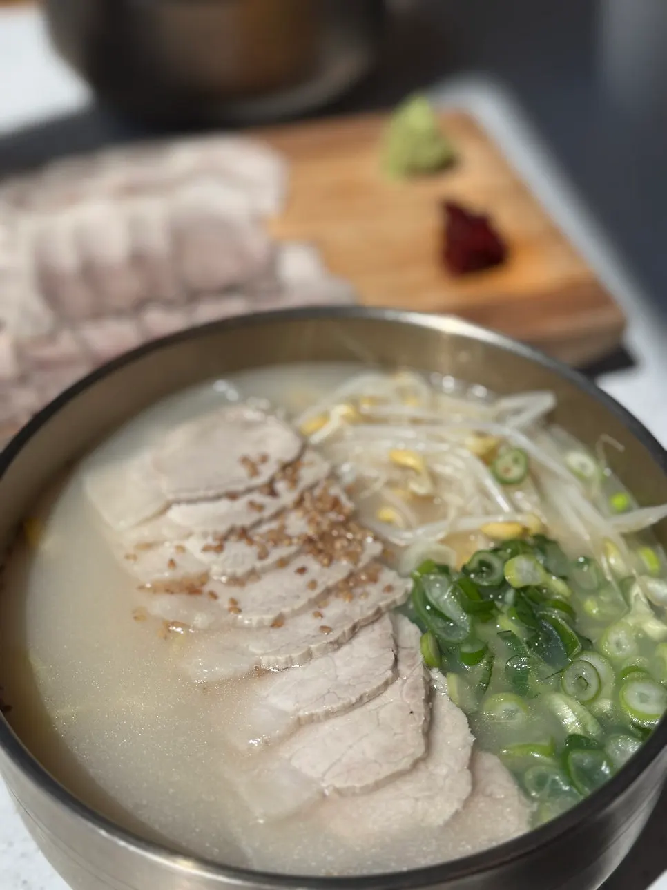 Pork noodles in beef bone broth