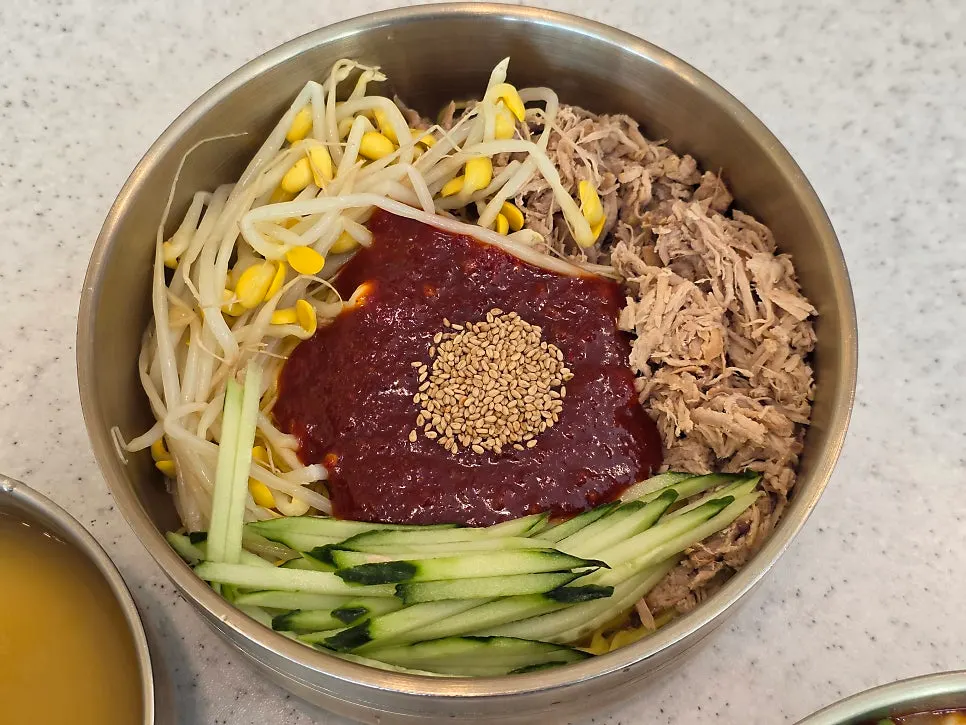 한담국수 동치미비빔국수 메뉴