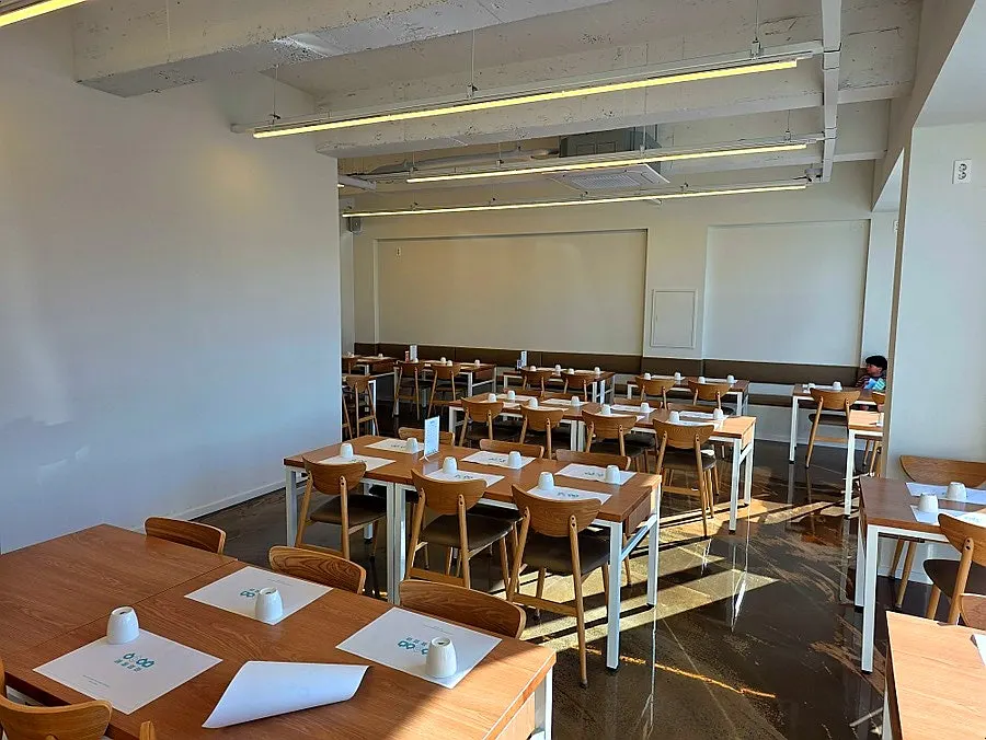 Interior of Aewol Eomma with sunlight streaming through large windows