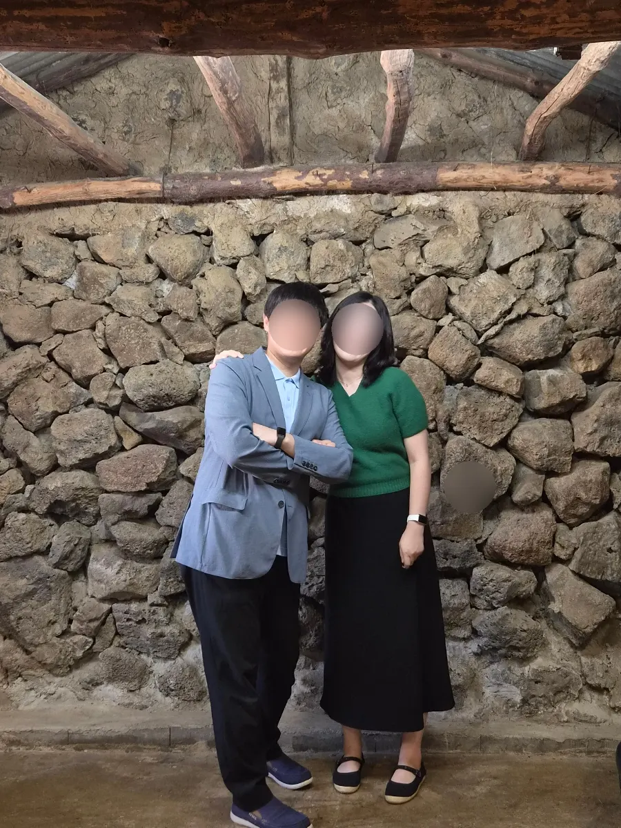 Couple photo taken together in the self-studio