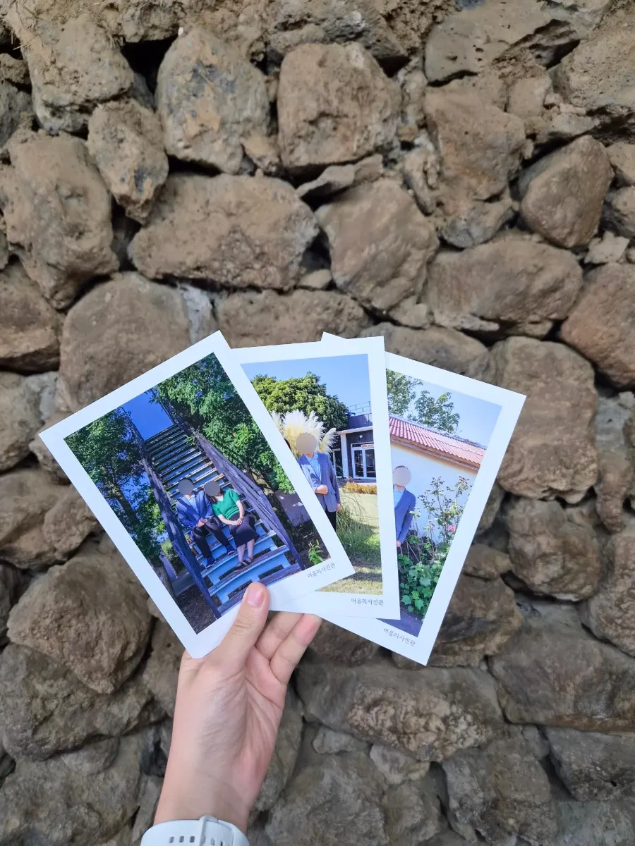 Three printed photos received on the day of the shoot