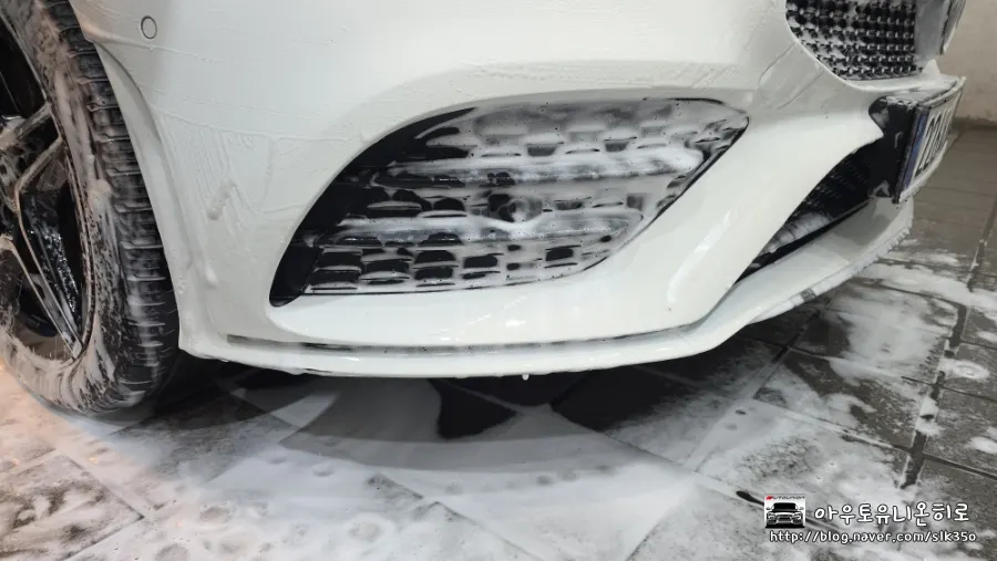 Vehicle exterior with grime removed after mitt cleaning
