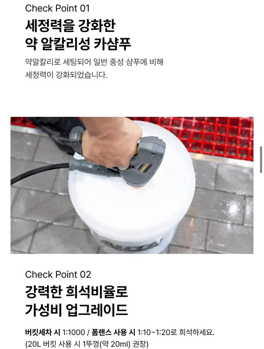 블루엣지 카샴푸 희석 사용 관련 사진