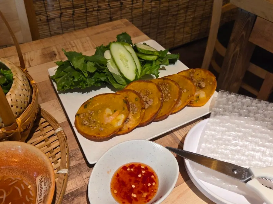 Vietnamese mint and vegetables served instead of cilantro