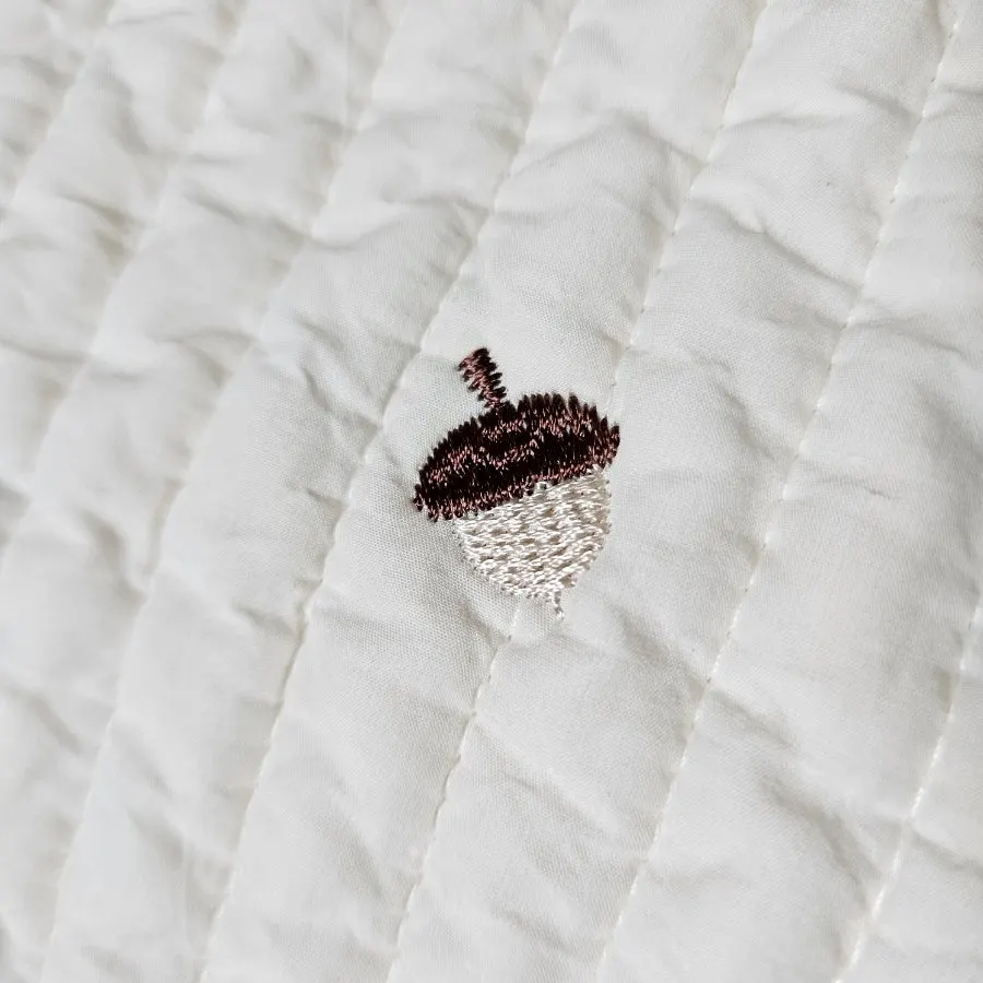 Simple embroidered toddler pillow cover