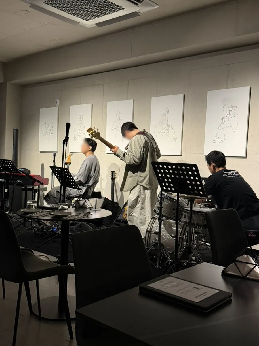 Live jazz show being performed on stage