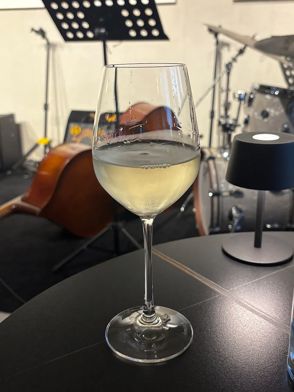 A glass of Sauvignon Blanc white wine