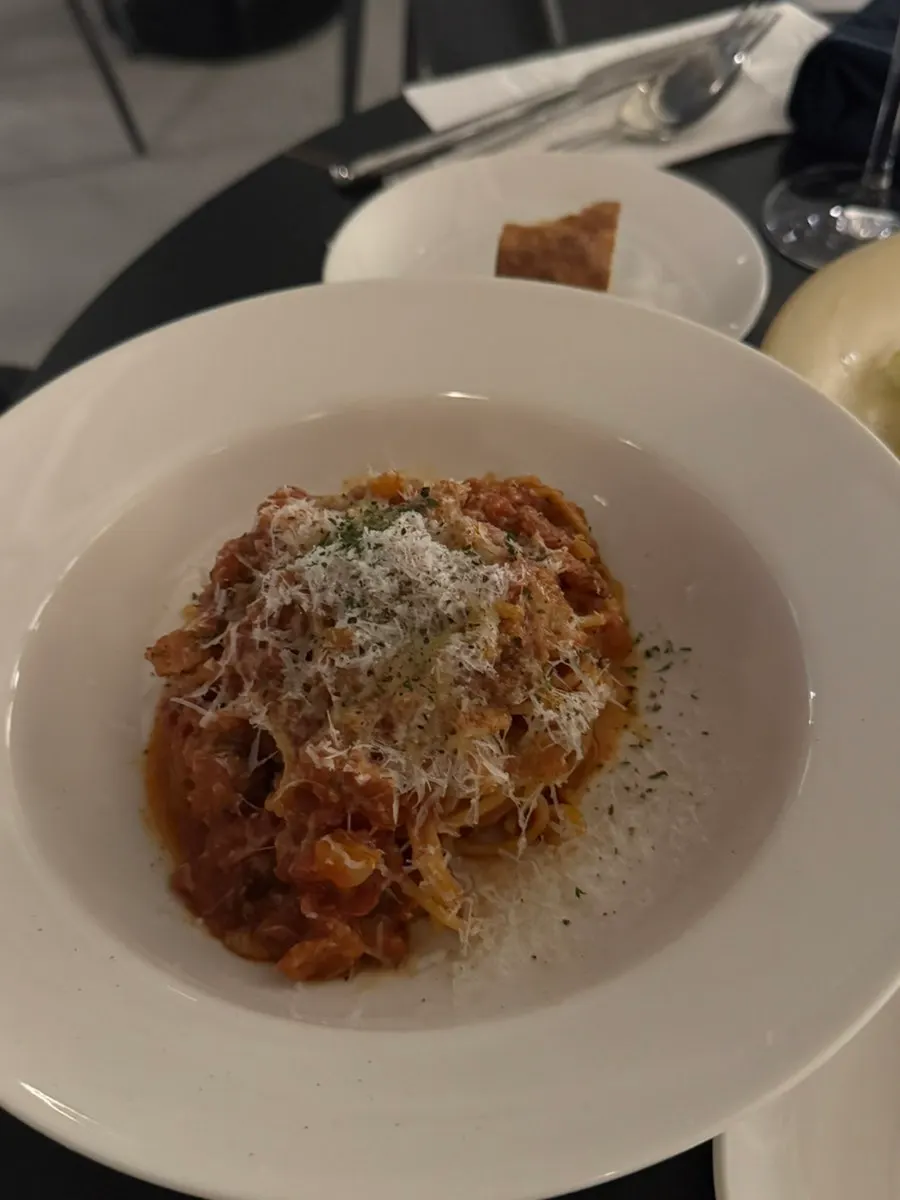 Amatriciana pasta with guanciale