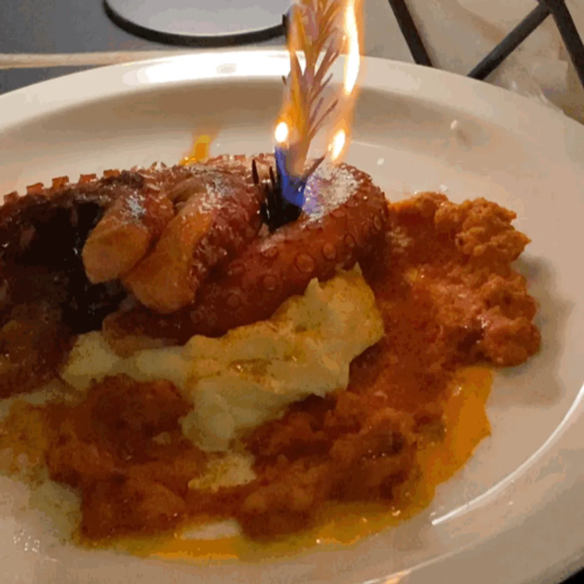 Close-up of a piece of pollo from Allegro