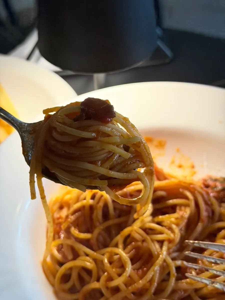 Pasta and side dish on the table