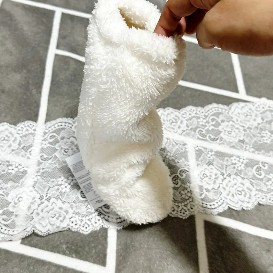 Microfiber fabric on baby foot warmers