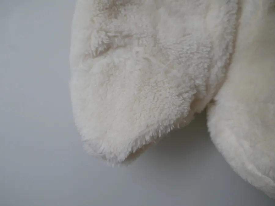 Baby foot warmers worn folded over