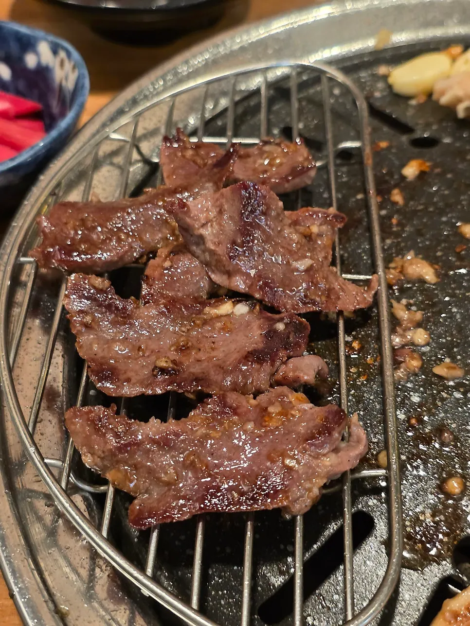 A glass of beer enjoyed with the gopchang
