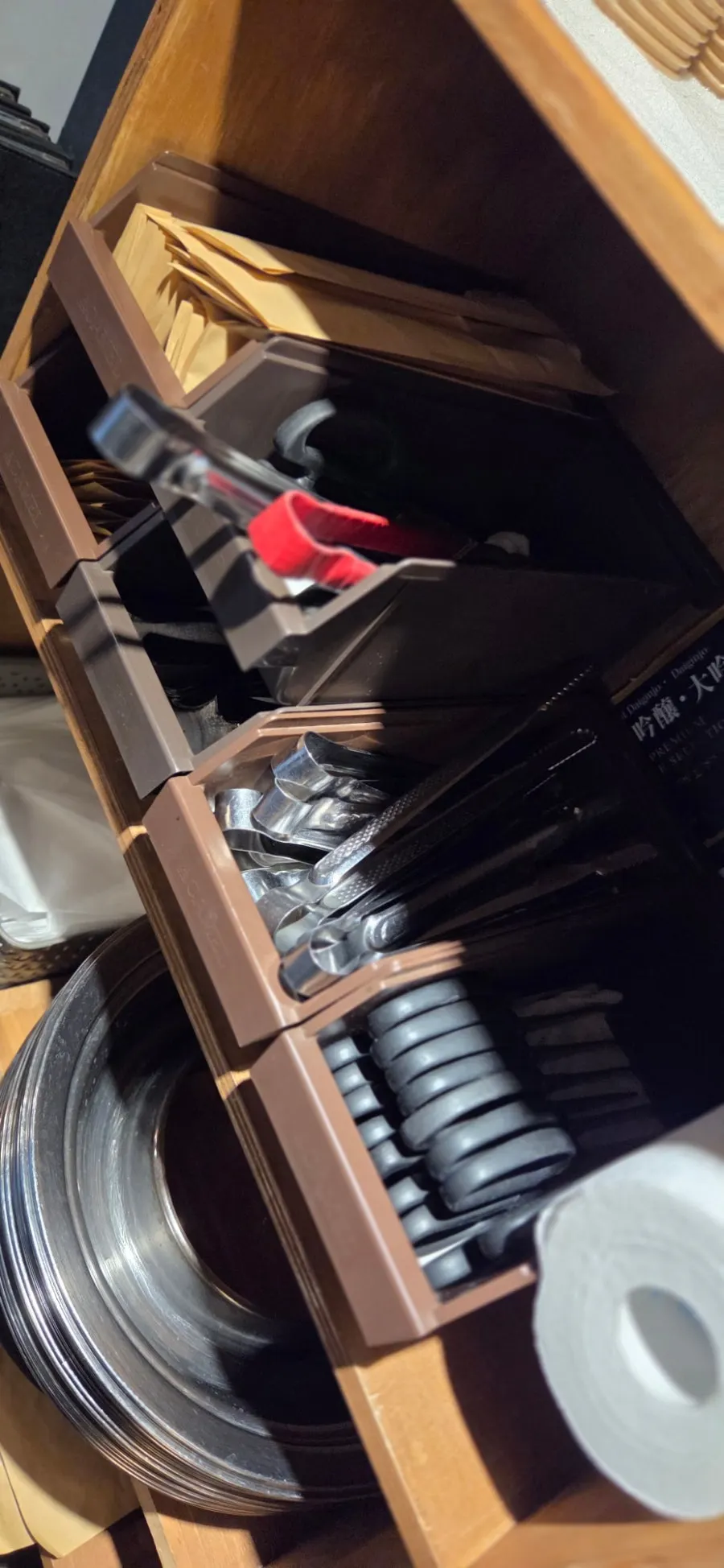 Vintage telephone displayed in a corner of the restaurant