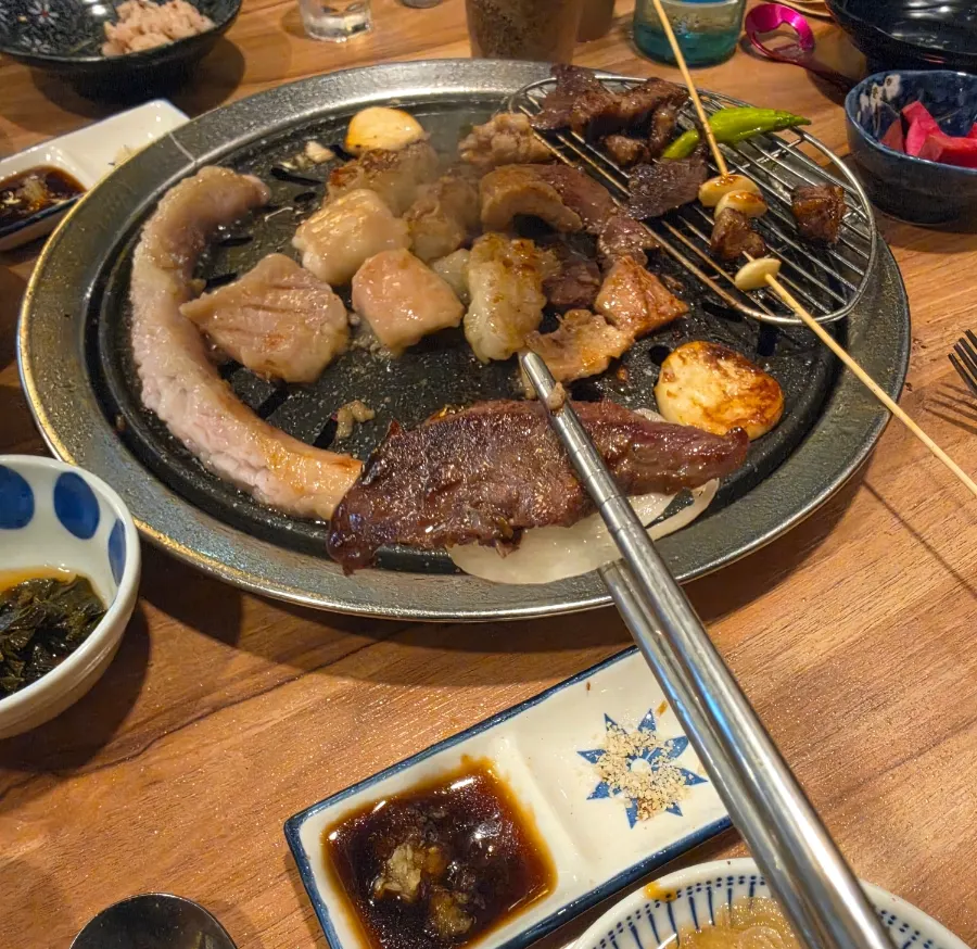 익어가는 대창 클로즈업