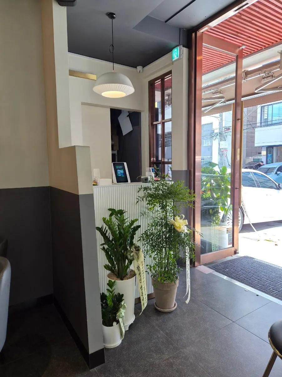 Newly opened modern restaurant interior