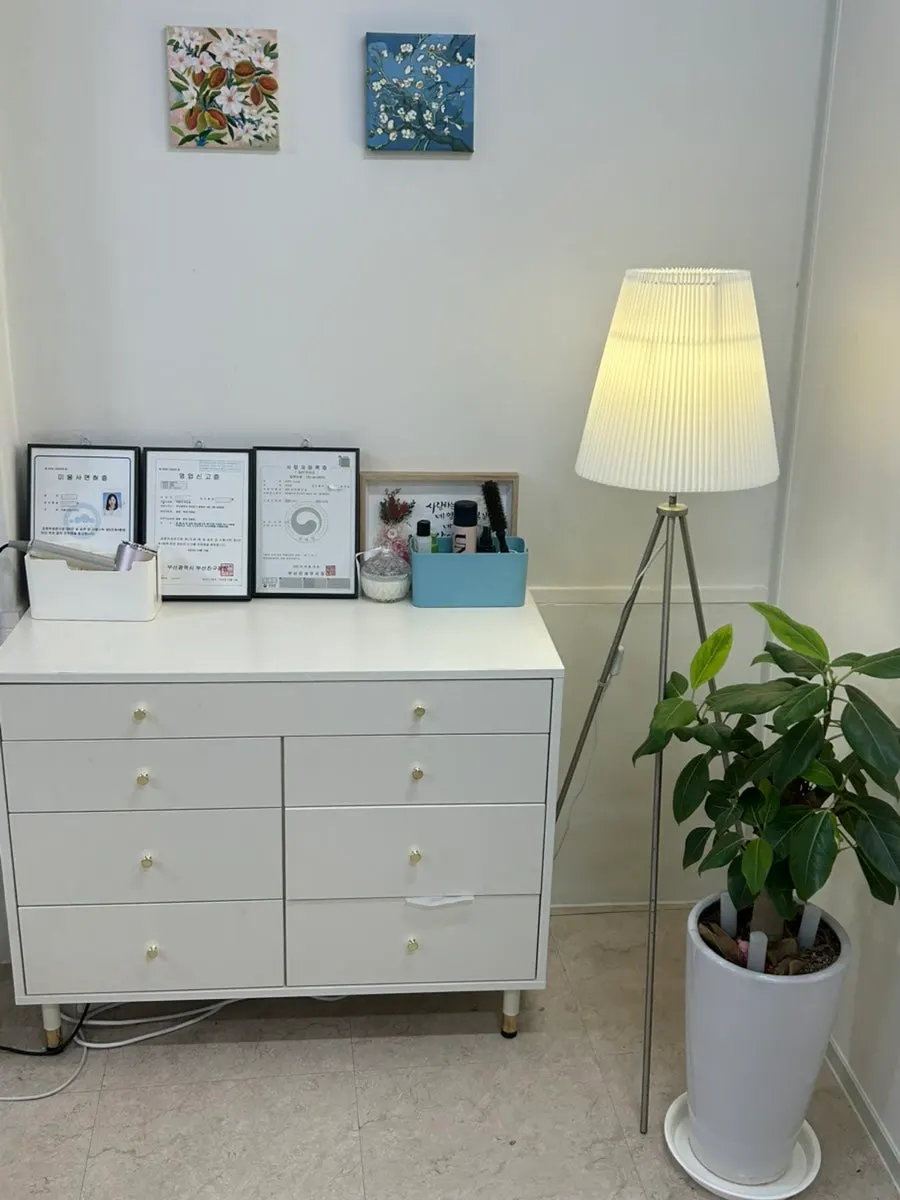 Overview of the lash salon interior