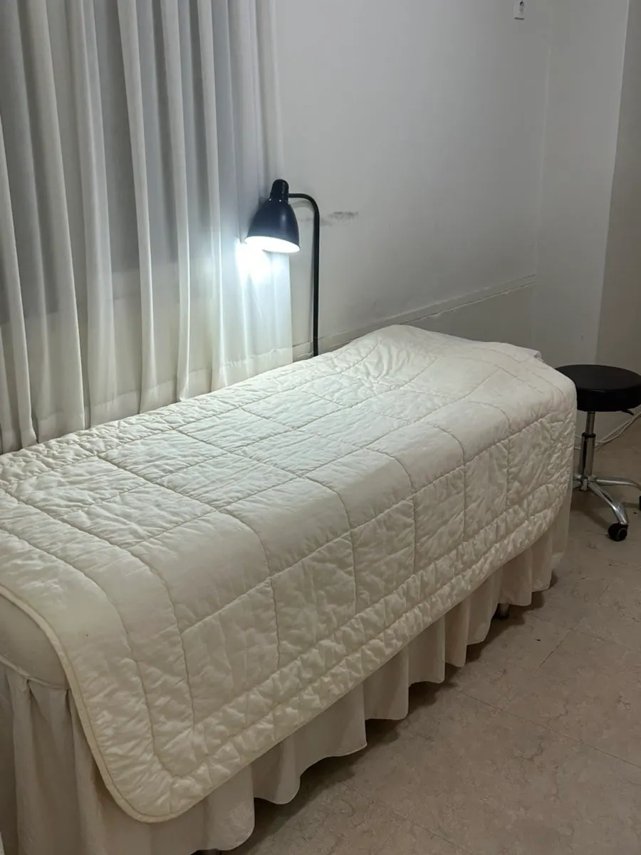 Treatment room with two beds