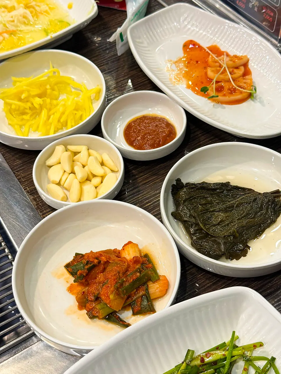 Plate of assorted wrapping greens