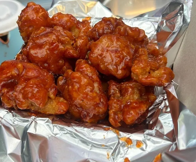 포장 후 즐긴 후라이드 치킨