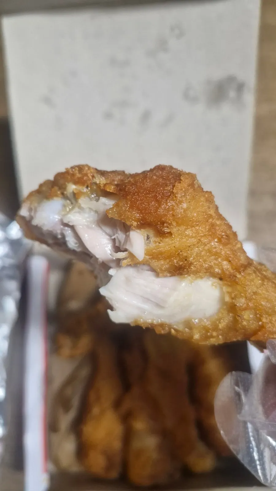 Drumstick placed next to the separately given salt