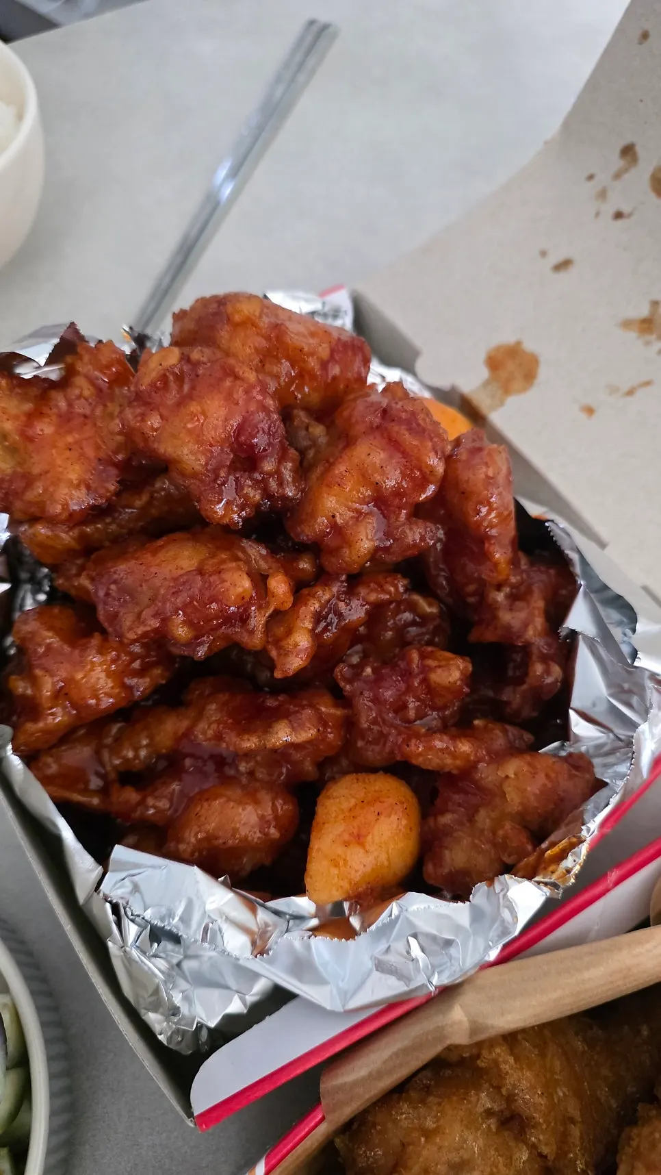 Ayam goreng pasar di Gimssi Chicken Amsa Market Branch