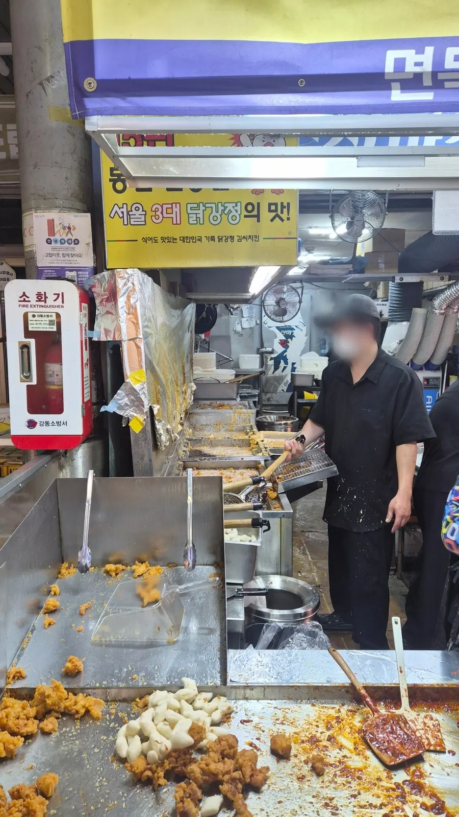Old-style whole chicken displayed at the front counter