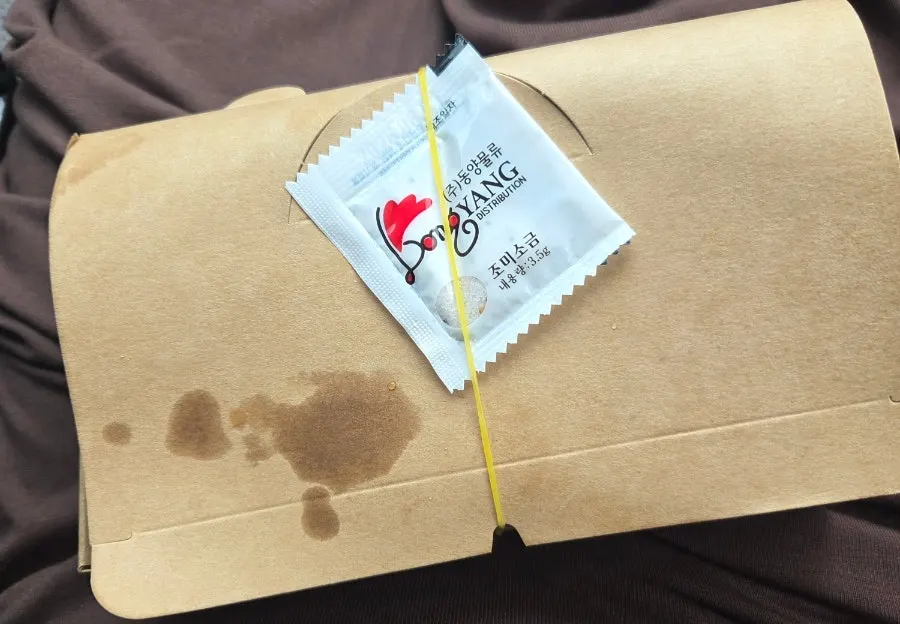 Wing box opened inside the car
