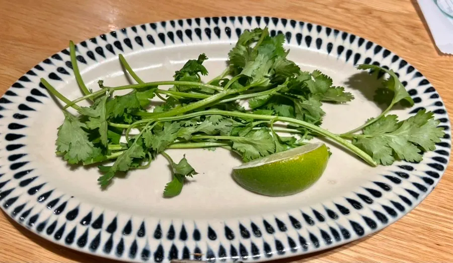 Pho noodles soaked in broth