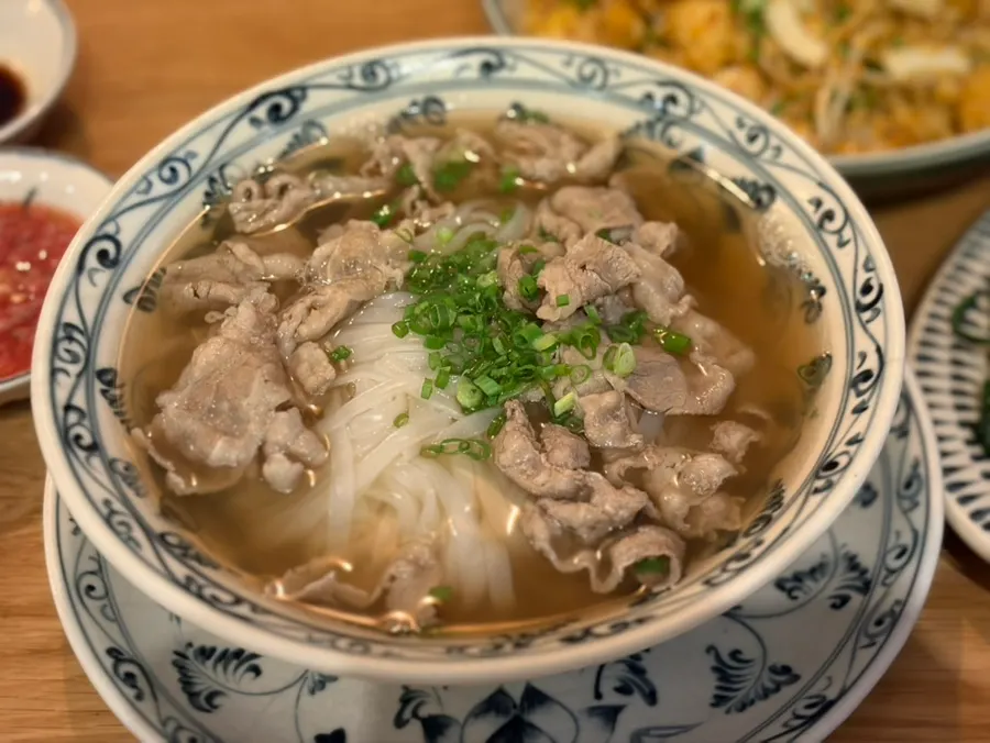 Anan's beef pho with generous meat and noodles