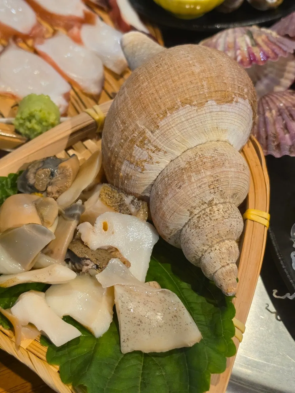 Kimchi pancake served alongside the seafood set