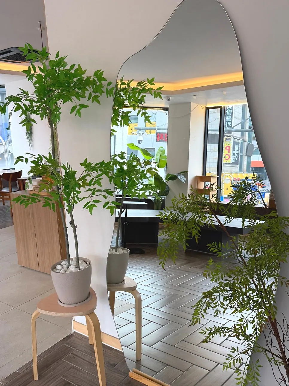 Cozy window seating area