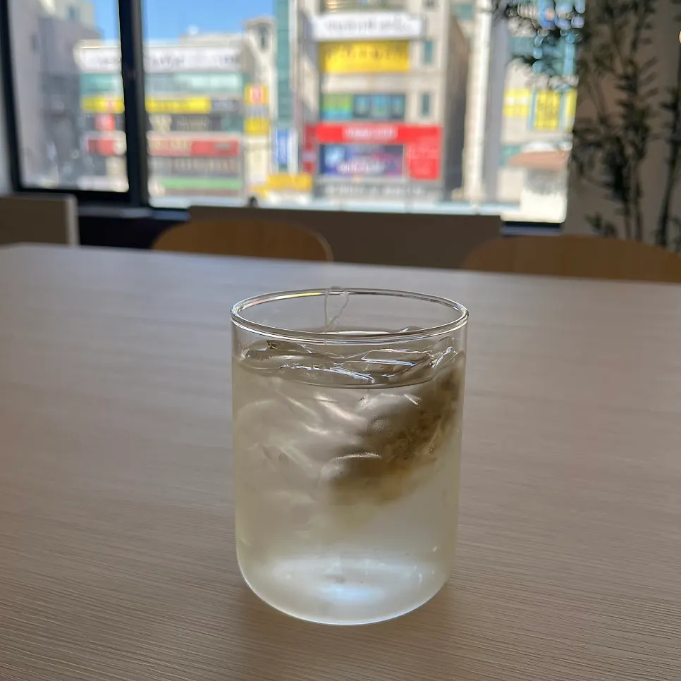A glass of cold tea